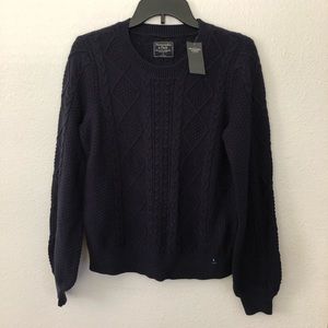 A&F Navy Blue Sweater, Size Small, NEW with Tags